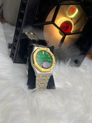 AP Two Tone Automatic Emerald Dial Super Clone Watch