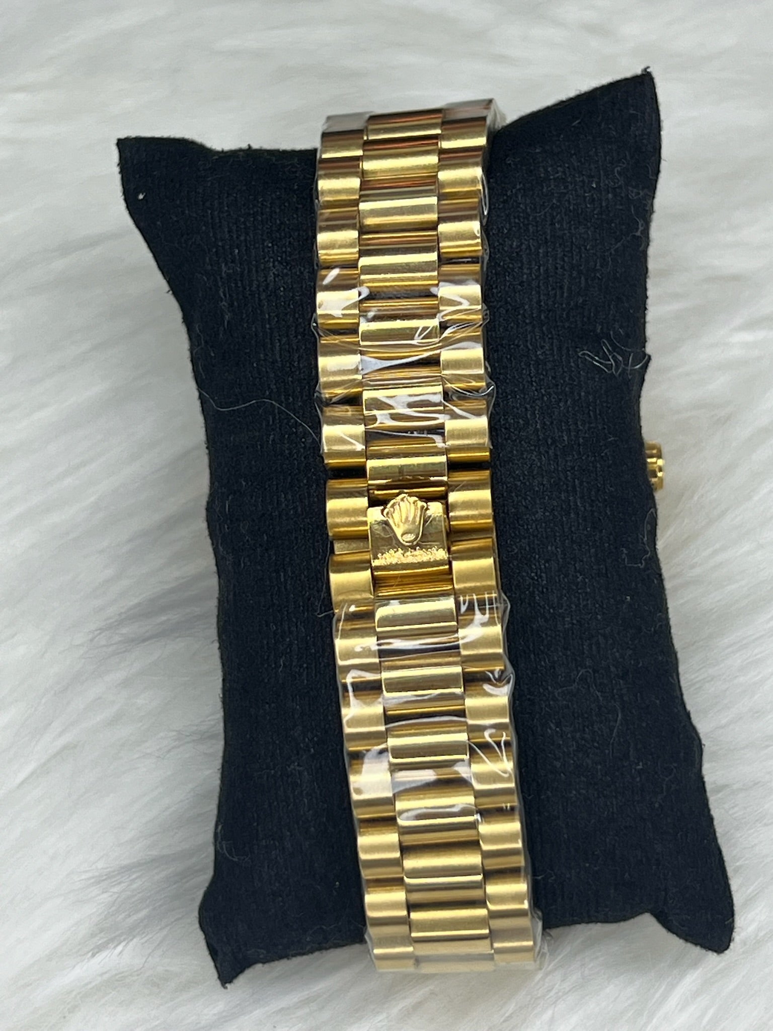 ROLEX OYSTER PERPETUAL DATE JUST GOLD EMERALD PLAIN BEZEL DATE JUST WATCH